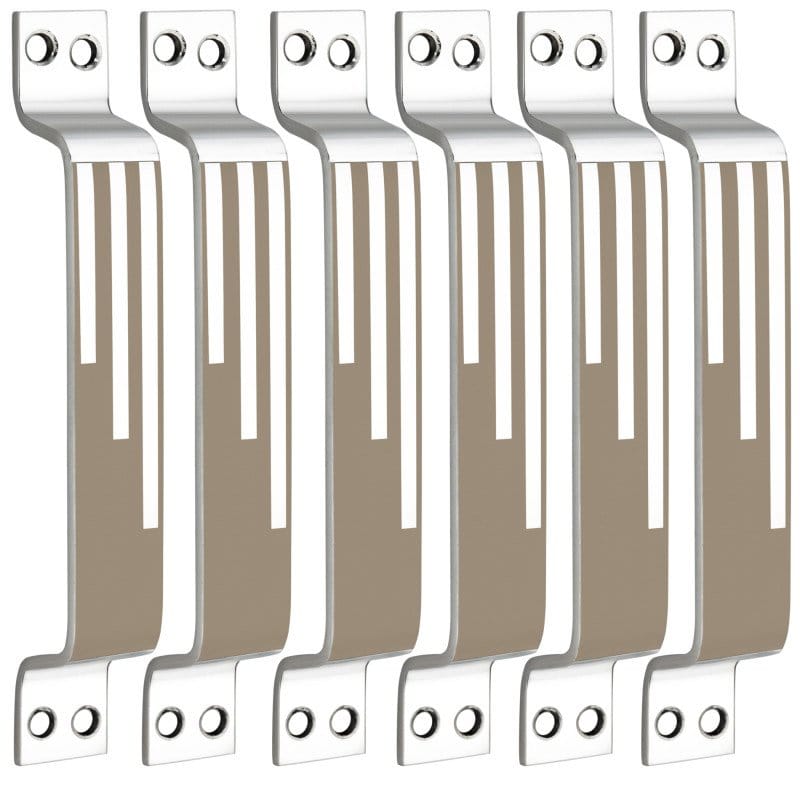 S-GUARD Stainless Steel Door & Cabinet Handles, Knobs Handles-Size-6 Inch-6 Pcs-Laser Printed Design-SSL40
