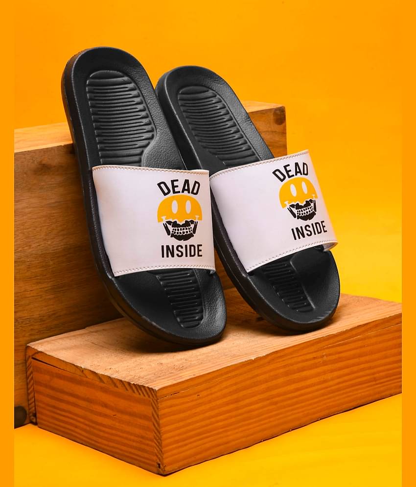 Q tick Black Men's Slide Flip Flop