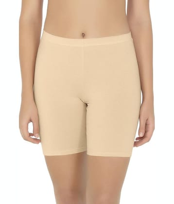 Amante Cotton Women's Boy Shorts ( Beige )