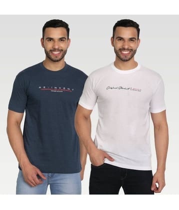 Zeffit Pack of 2 Cotton Blend Regular Fit Men's T-Shirt ( Multicolor )