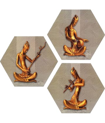 Indianara Hexagon Paintings MDF Painting Without Frame