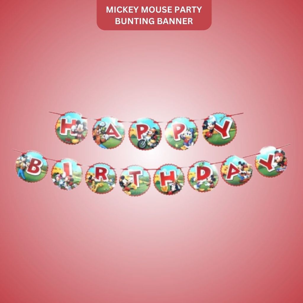Mickey Party Bunting Banner - Party and Festive Needs | Buy online on ZillyBuy