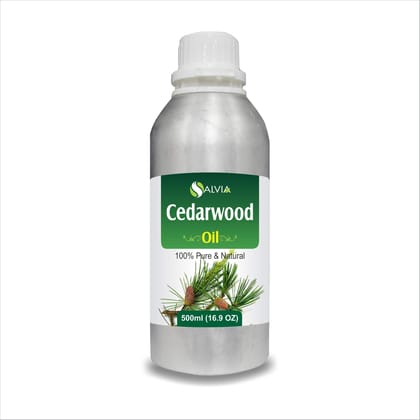Salvia Cedar Wood Oil With Dropper 100% Natural Pure Undiluted Uncut Essential Oil 500Ml Salvia Cedar Wood Oil With Dropper 100% Natural Pure Undiluted Uncut Essential Oil 500Ml - 500 ml (Pack of 1)