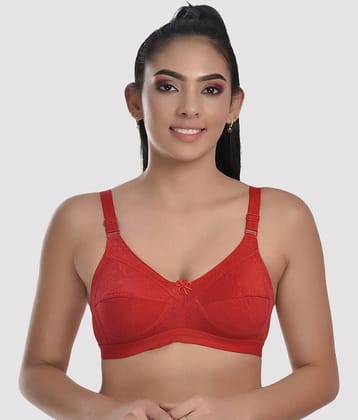 LadySoft Cotton Blend Non Padded Women's Everyday Bra ( Red ) Mehbooba-Red