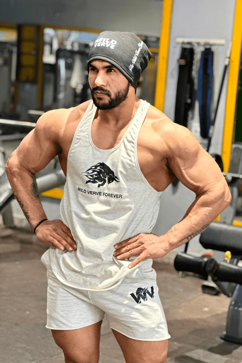 WILD VERVE FOREVER STRINGER (GREY MELANGE)-S