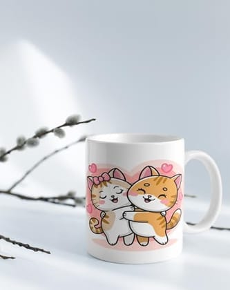 The Magical Gifts Cute Cat Couple Printed Mug 325ml Gift for Cat Lovers Kids Friends Girlfriend Animal Theme Ceramic Cup Adorable Kitty Coffee Mug for Daily Hot Beverages The Magical Gifts Cute Cat Couple Printed Mug 325ml Gift for Cat Lovers Kids Friends Girlfriend Animal Theme Ceramic Cup Adorable Kitty Coffee Mug for Daily Hot Beverages