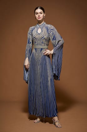 Navy Blue Kaftan-XS