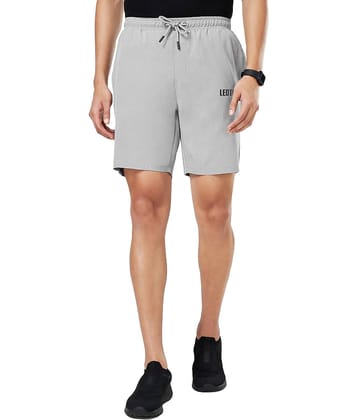 Leotude Grey Cotton Blend Men's Shorts ( Pack of 1 )