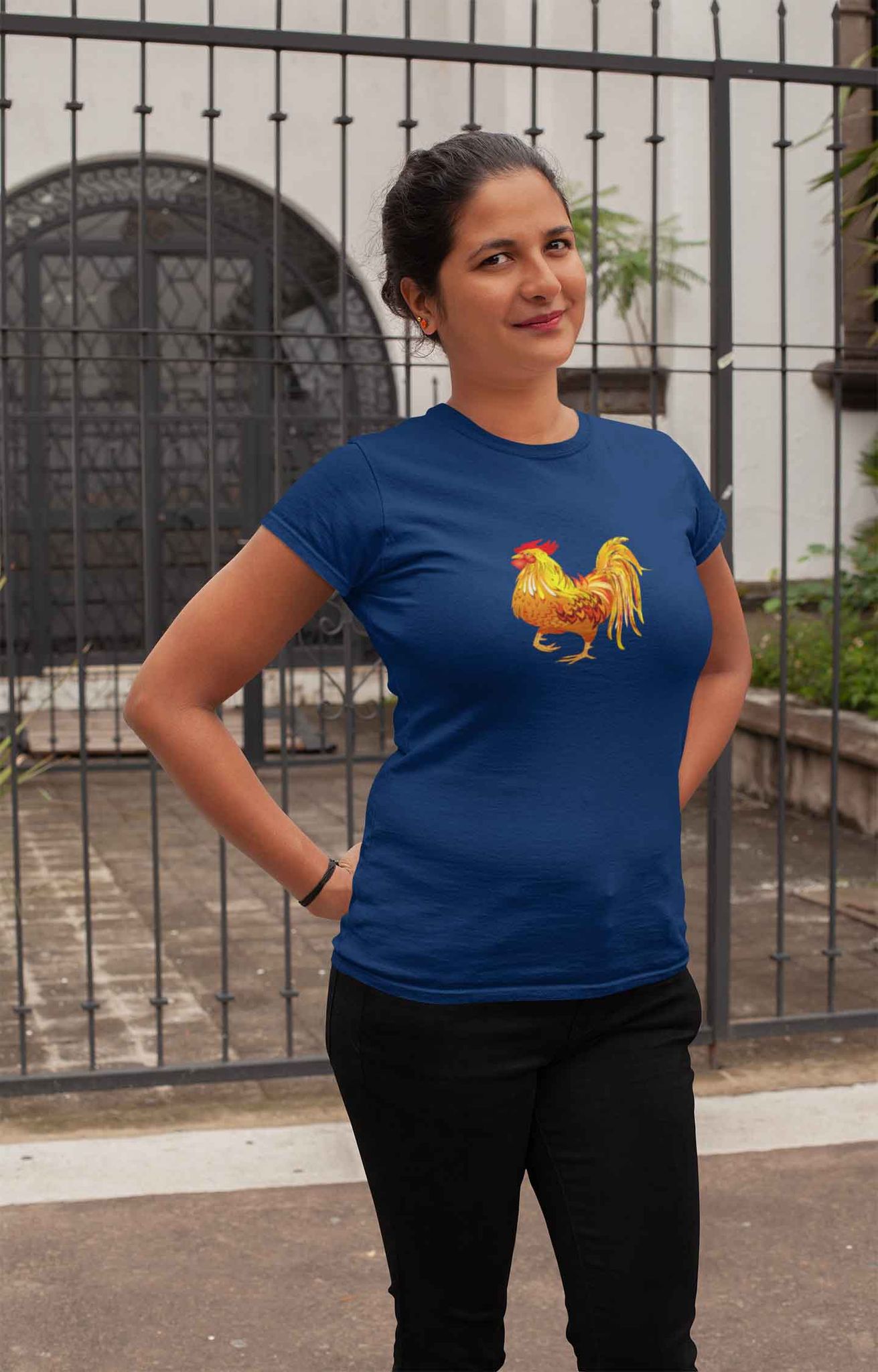 Round Neck T-Shirt (Women) - Cock-a-Doodle-Doo (11 colours)