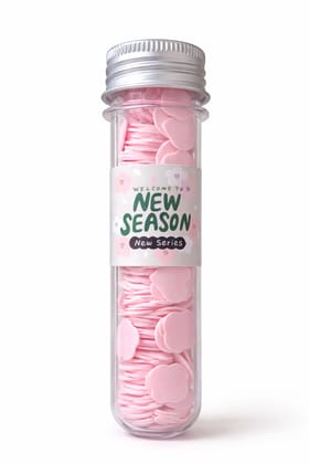 Pink Portable Hand Washing Bath Flower Shape Paper Soap Strips In Test Tube Bottle