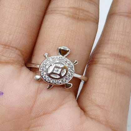 Turtel Ring 916percent Pure Silver R-11
