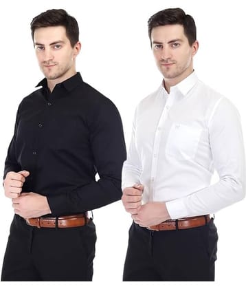 XJARVIS Cotton Slim Fit Full Sleeves Men's Formal Shirt - Multicolor ( Pack of 2 )
