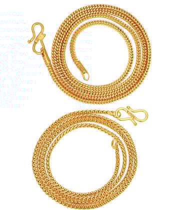 AanyaCentric Combo of 2 Gold Plated 28inches Long Fashion Chain