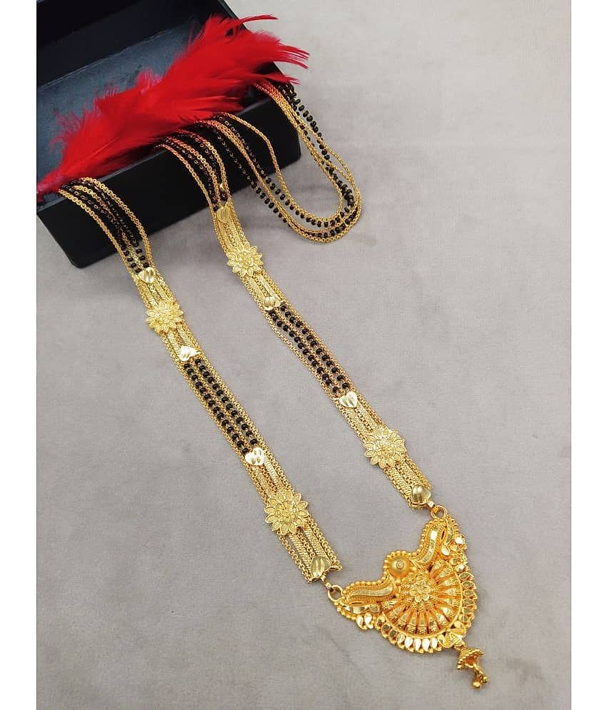 SHANKH-KRIVA - Gold Mangalsutra ( Pack of 1 )