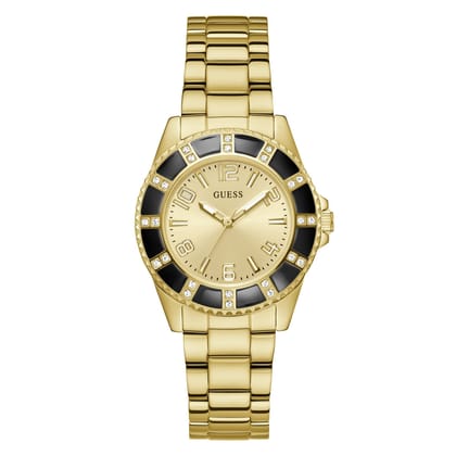 Guess Champagne Dial Women Analog Watch - U1391L2M-Gold