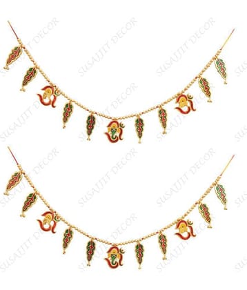 Susajjit Decor Toran/ Bandarwar white metal/ Aluminium Door Hanging Multi - Pack of 2