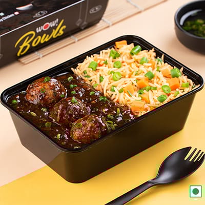 Chilly Garlic Fried Rice With Veg Manchurian