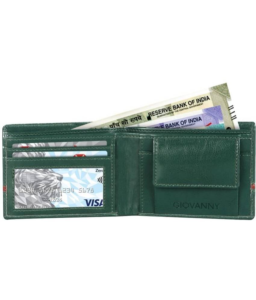 GIOVANNY - Green Faux Leather Men's Regular Wallet ( Pack of 1 )