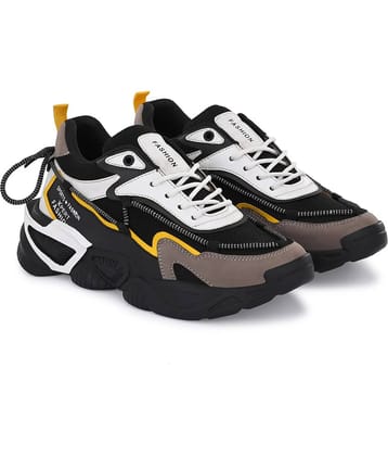Rising Wolf Lightweight Black Men's Sports Running Shoes