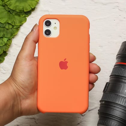 Orange Original Silicone Case For Apple Iphone 12 Mini