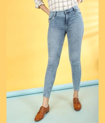Freehand - Light blue Cotton Blend Skinny Fit Women's Jeans ( Pack of 1 )