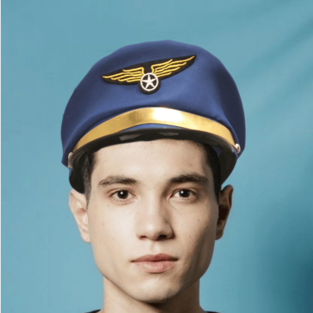 Navy Blue Police Hat with Badge / Cop Hat / Fancy Dress Accessory / Chor Police Costume - 1 PC