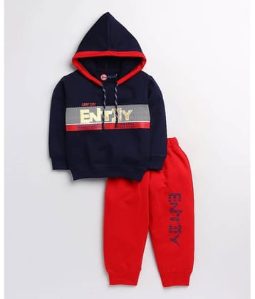 Mars Infiniti Pack of 1 Unisex for Baby Cotton Sweatshirts & Trouser ( Navy Blue )