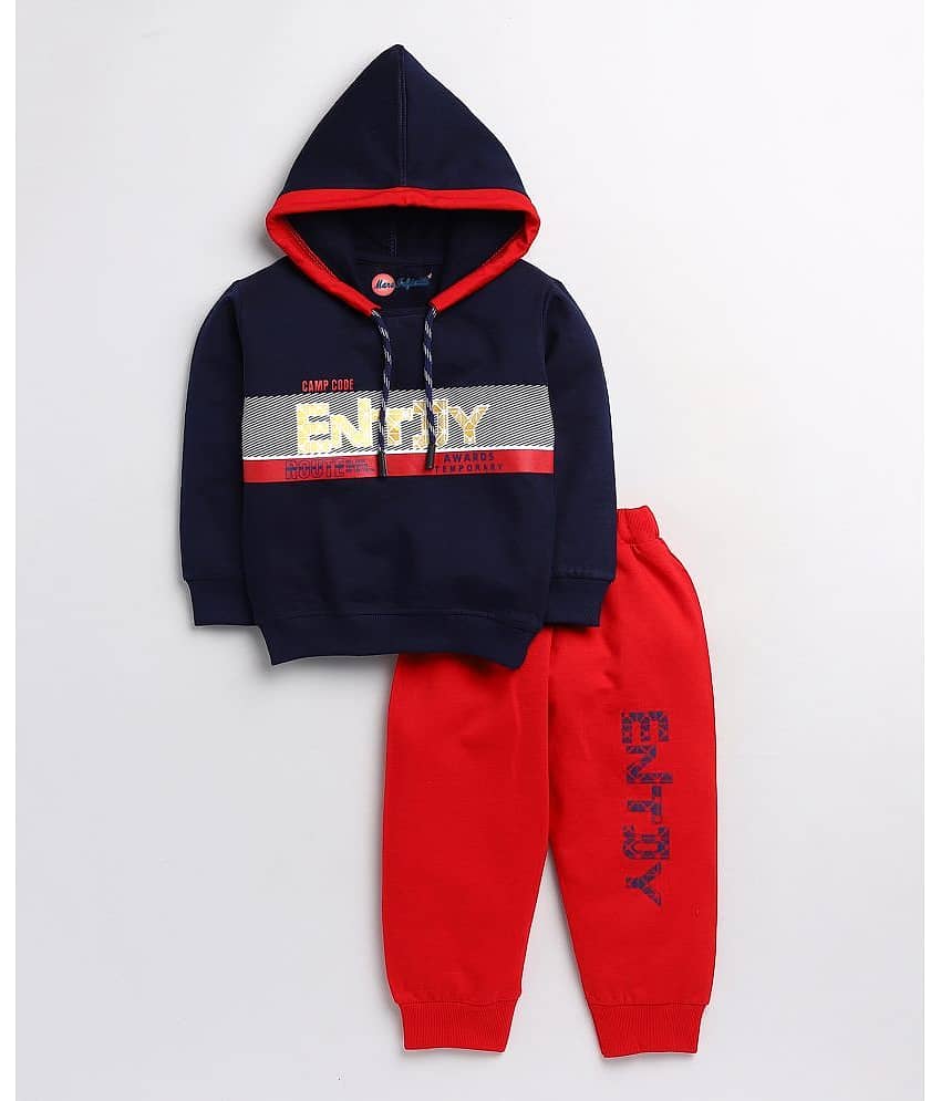 Mars Infiniti Pack of 1 Unisex for Baby Cotton Sweatshirts & Trouser ( Navy Blue )