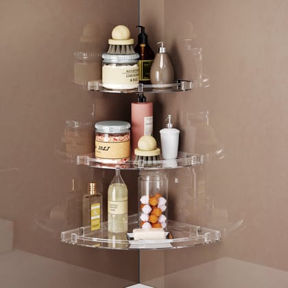 Bathroom Corner Organizer Wall Shelf for Bathroom (3 Pieces Set/7*9*11 Inch)