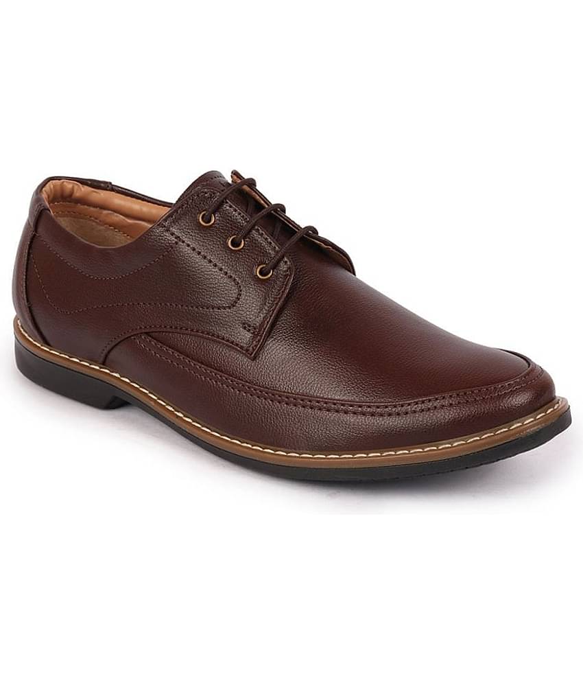 Fausto Brown Men's Derby Formal Shoes