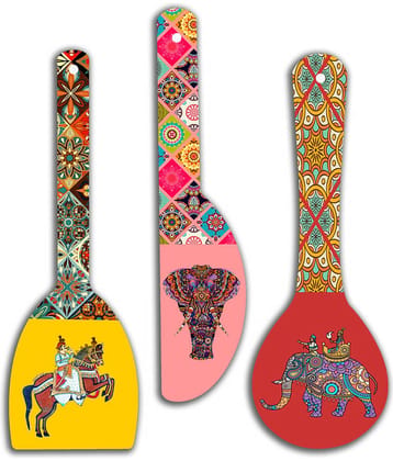 Saf Wood Wall Sculpture Multi - Pack of 3