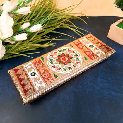 Pooja Chowki Bajot | Minakari Patla Set - For Pooja, Weddings & Festivals - 12 Inch-Pack of 1