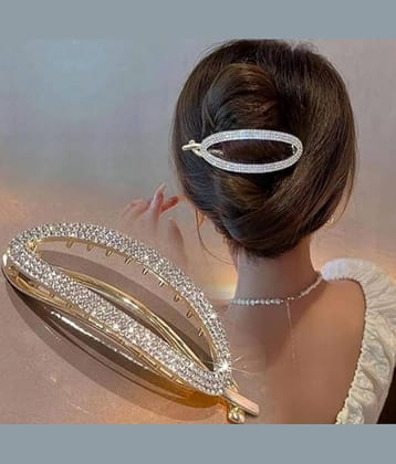 Rhosyn Gold Women's Hair Clip ( Pack of 1 )