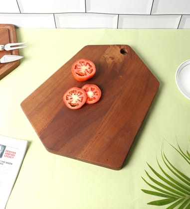 NATURALLYOURS WOODENWARES- Hexagon Board (L-34 X W-25 X H-2 CM) NATURALLYOURS WOODENWARES- Hexagon Board (L-34 X W-25 X H-2 CM)