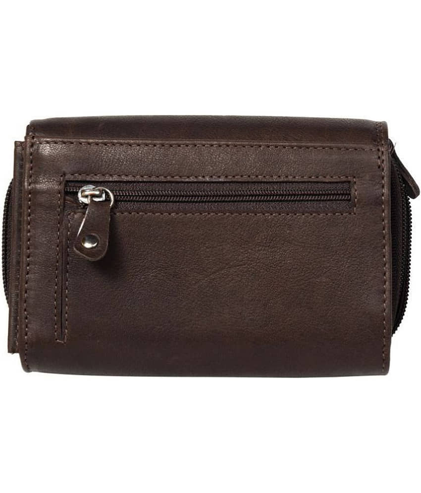 Ft - Leather Brown Women's Regular Wallet ( Pack of 1 )