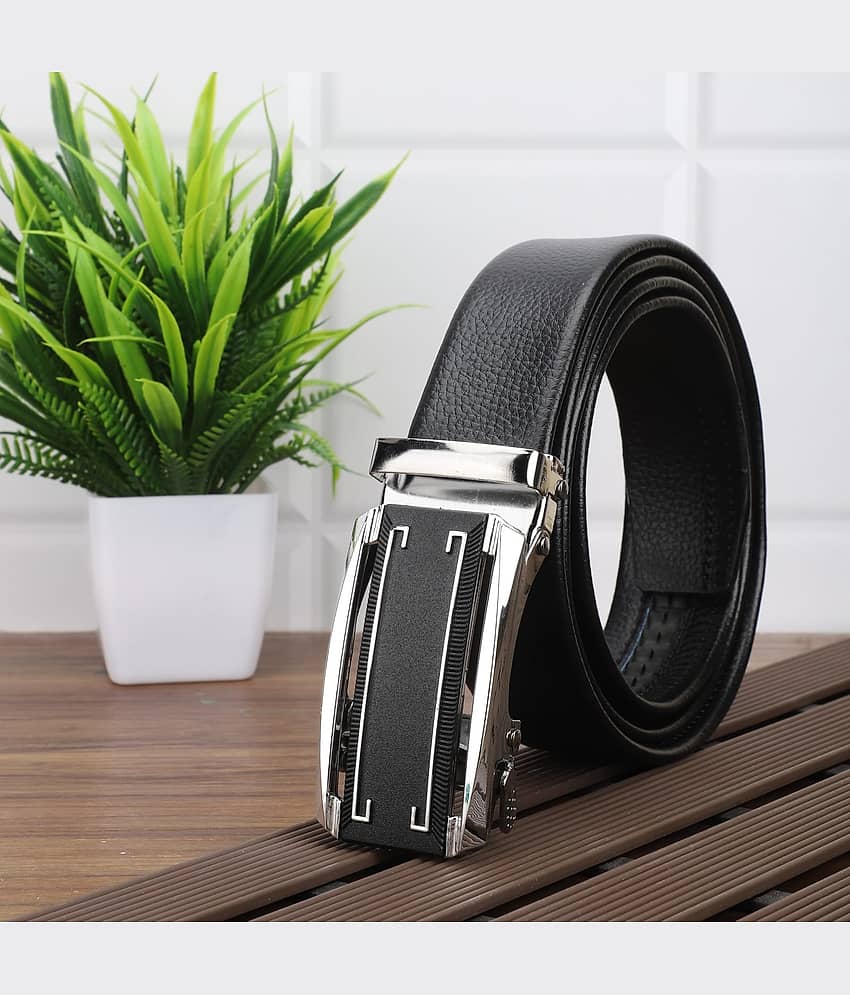 Clock21 - Silver Leather Men's Formal Belt ( Pack of 1 )
