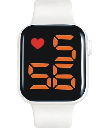 Renaissance Traders - White Silicon Digital Womens Watch