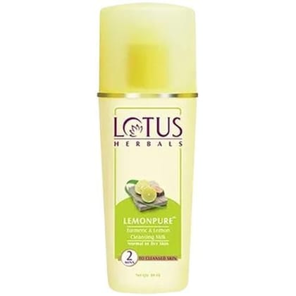 Lotus Herbals Lemonpure Turmeric & Lemon Cleansing Milk, 80 ml