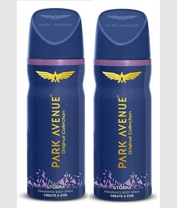 Park Avenue STROM BODY SPRAY,150 ML EACH Deodorant Spray for Unisex 300 gm ( Pack of 2 )