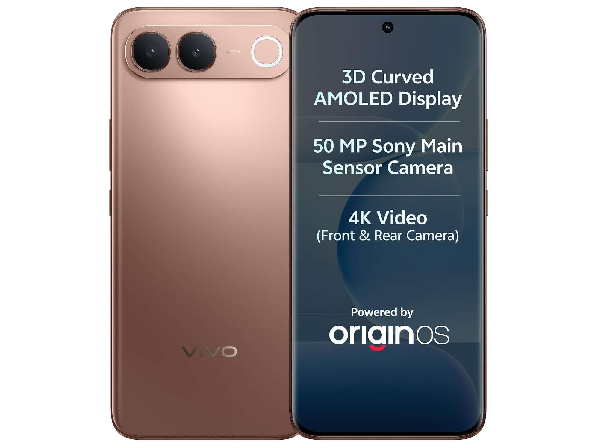 Vivo S2 5G Smartphone, 8GB RAM, 256GB Storage - Regal Bronze