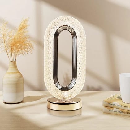 Touch Control Crystal Table Desk Lamp, 3-Way Dimmable Light, USB Rechargeable Crystal Diamond Table Lamp, Exquisite Night Stand Light Lamp Beside Lamp for Bedroom Living Room, Decorative Desk Lamp, Diwali