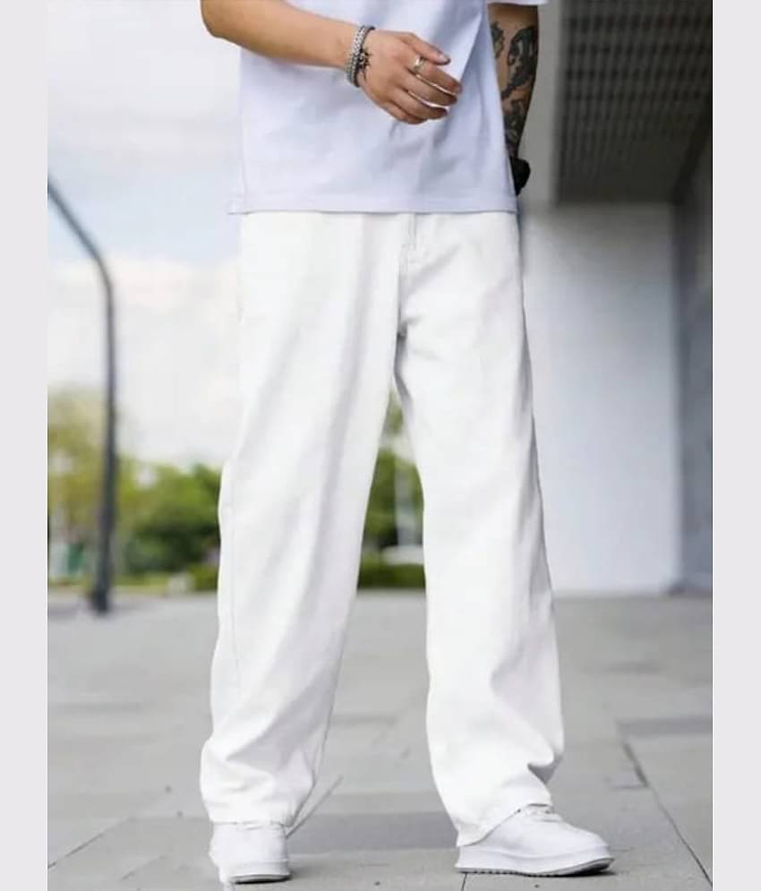 Star4well Relaxed Basic Men's Jeans - White ( Pack of 1 )