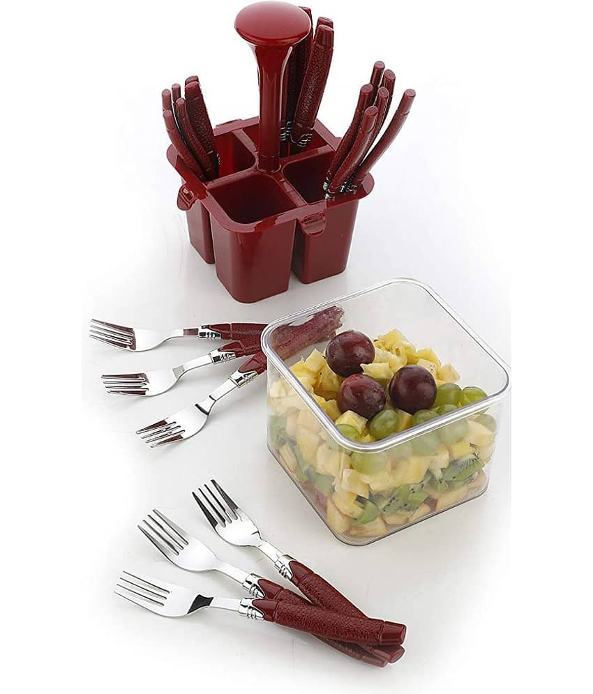 Analog Kitchenware - Brown Stainless Steel 24 pcs Cutlery Set with stand
