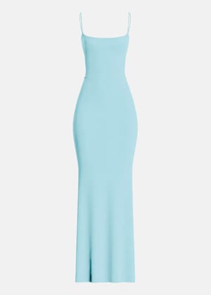 Grace Long Slip Dress-XXS / Baby Blue / Sleeveless
