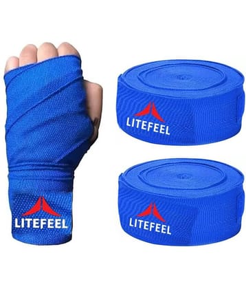 LITE FEEL Blue Cotton Hand Wrap ( Pack of 1 )