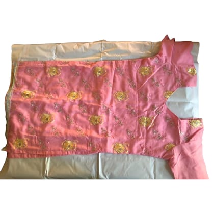 Pink Cotton Blend Tops for Girls - Free Size