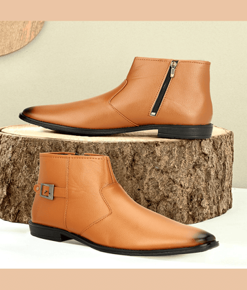 STALAG Brown Men's Formal Boots