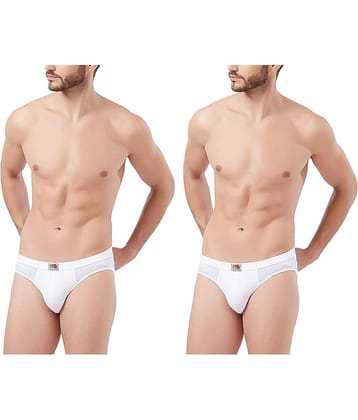 VEE SAA Pack of 2 Cotton Briefs For Men's ( White )
