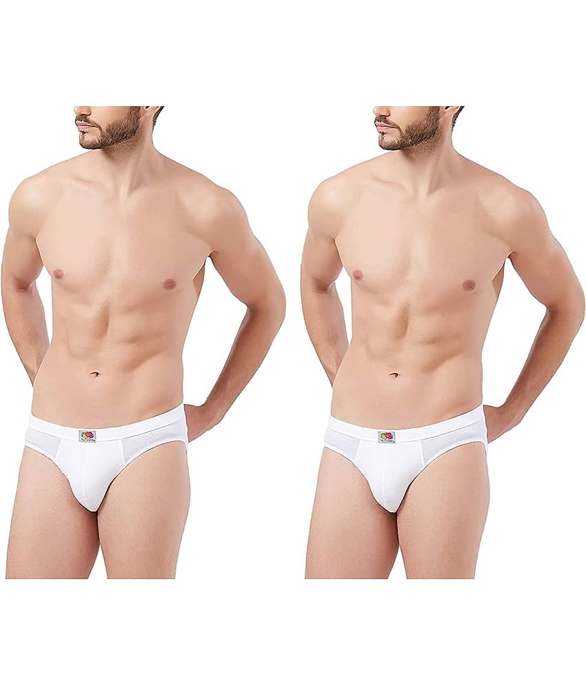 VEE SAA Pack of 2 Cotton Briefs For Men's ( White )