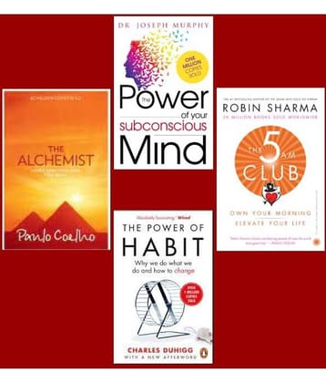 The Alchemist + 5 Am Club + The Power of your subconscious mind + The Power of Habits